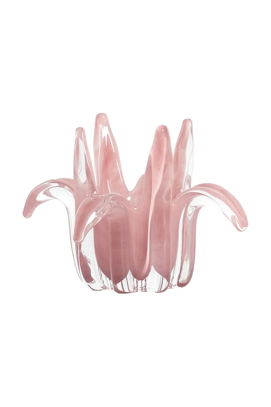 Light & Living svietnik dekoratívny z farebného skla 18 x 15 cm ružová 7794189