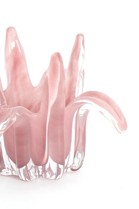 Light & Living svietnik dekoratívny z farebného skla 18 x 15 cm 7794189 ružová AA00