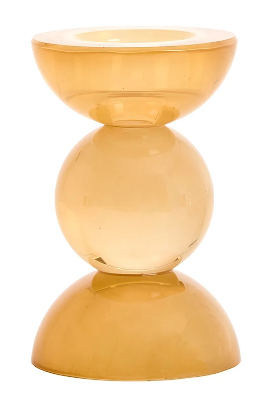 Light & Living подсвечник декоративный из цветного стекла 8 x 12 cm оранжевый 6085061