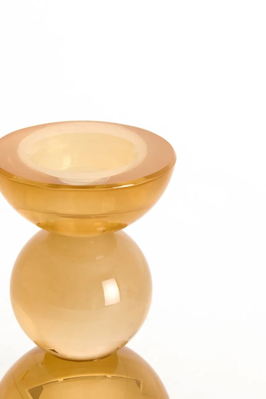 Light & Living подсвечник декоративный из цветного стекла 8 x 12 cm 6085061 оранжевый AA00