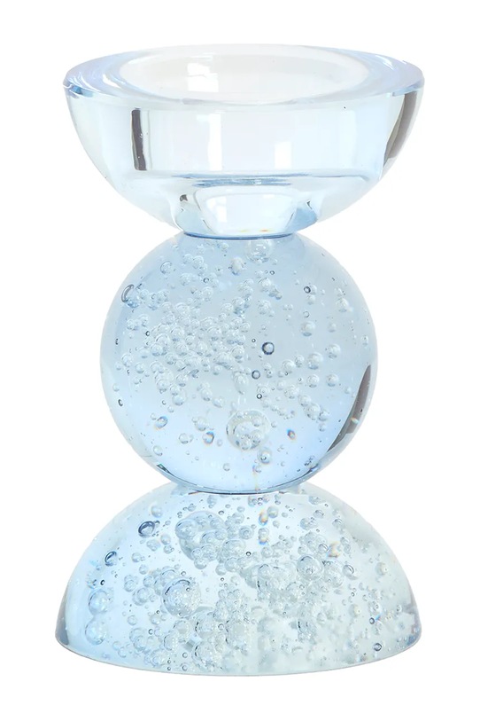 Light & Living Подсвечник декоративный из цветного стекла 8 x 12 cm голубой 6085080
