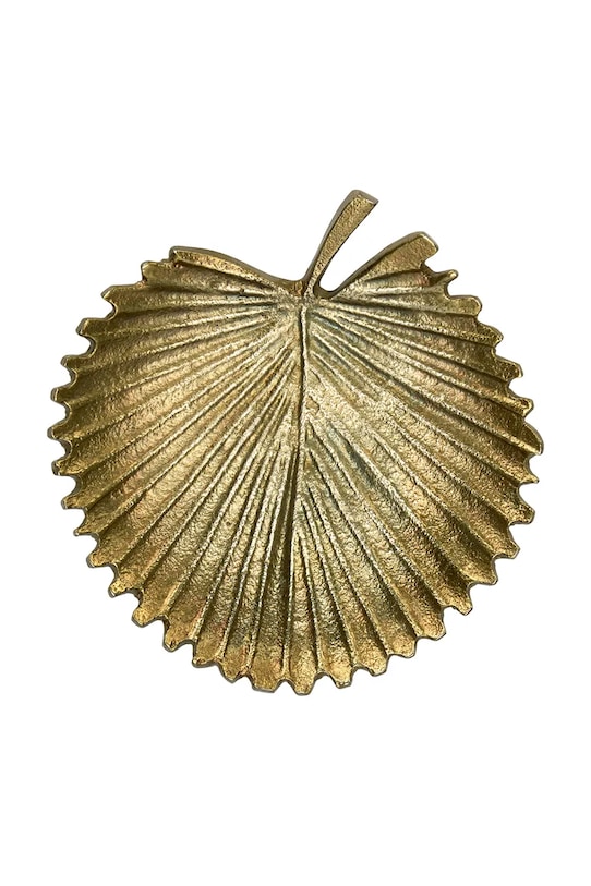 Madam Stoltz pladanj ukrasni od metala 14 cm MMS25.02.24 zlatna AA00