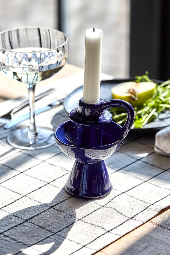 House Doctor підсвічник декораційний з фаянсу 267600010 темно-синій AA00