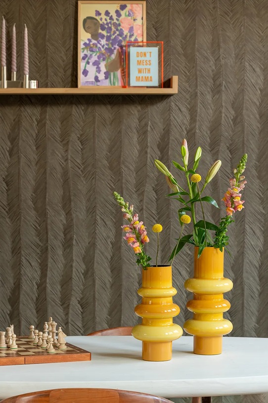 Obývacia izba a spálňa Present Time Váza stojanová zo železa M PT4328YE žltá