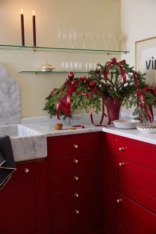 Sagaform wazon stojący ze szkła 20 x 20 x 24,5 cm 5018513 bordowy