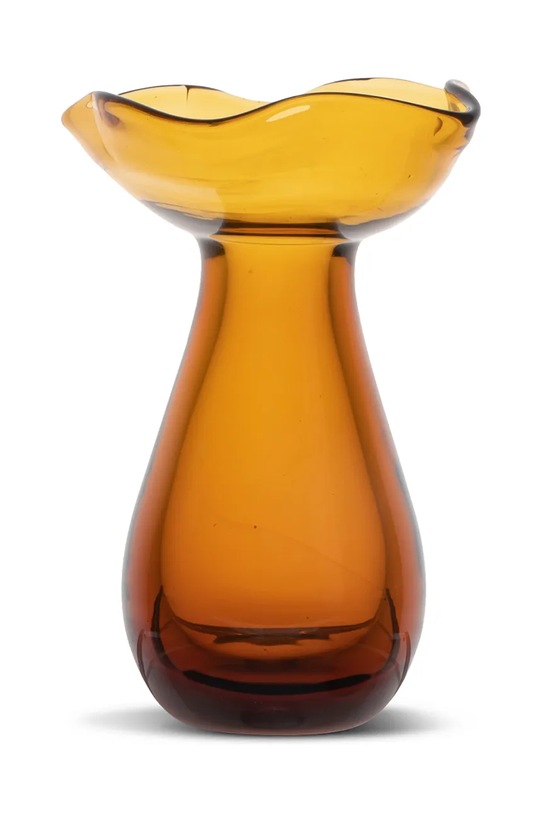 Sagaform wazon stojący ze szkła dmuchanego 10 x 10 x 14 cm żółty 5018429