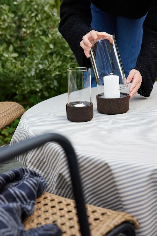 Sagaform świecznik stojący ze szkła 12 x 24 cm 5018418 brązowy AA00