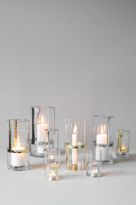 Salon i sypialnia Sagaform wazon stojący z metalu 8 x 15 cm 5018041 żółty