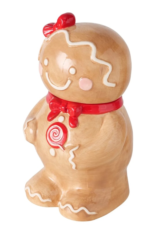 Boltze pojemnik z pokrywką świąteczny Ginger 800 ml beżowy 2069709