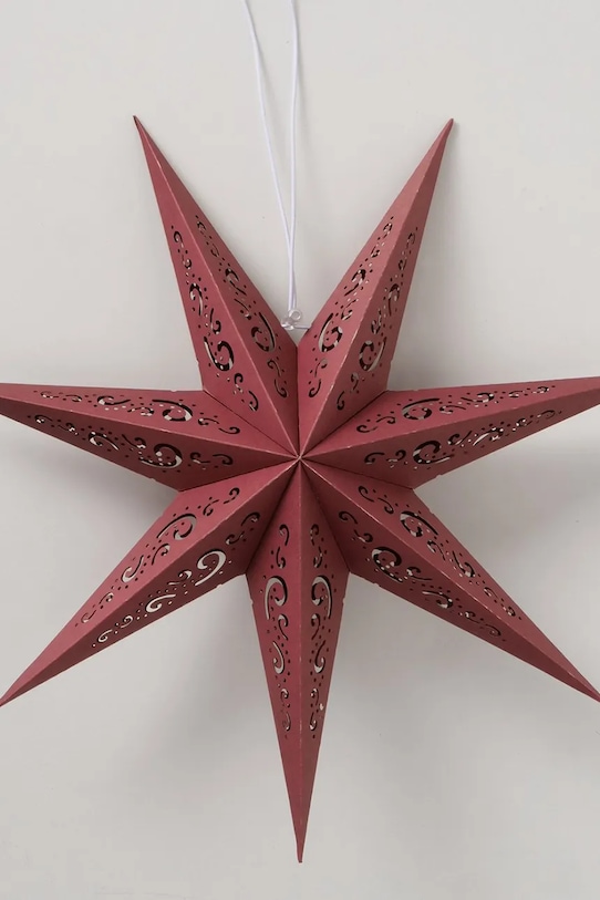 Boltze zawieszka dekoracyjna Kassina 16,5 x 50 cm 2062231 bordowy AA00