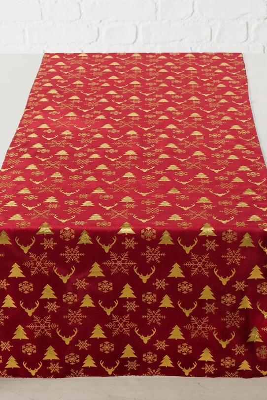 Τραπεζομάντηλο Boltze Sora 140 x 40 cm 2069388 κόκκινο AA00