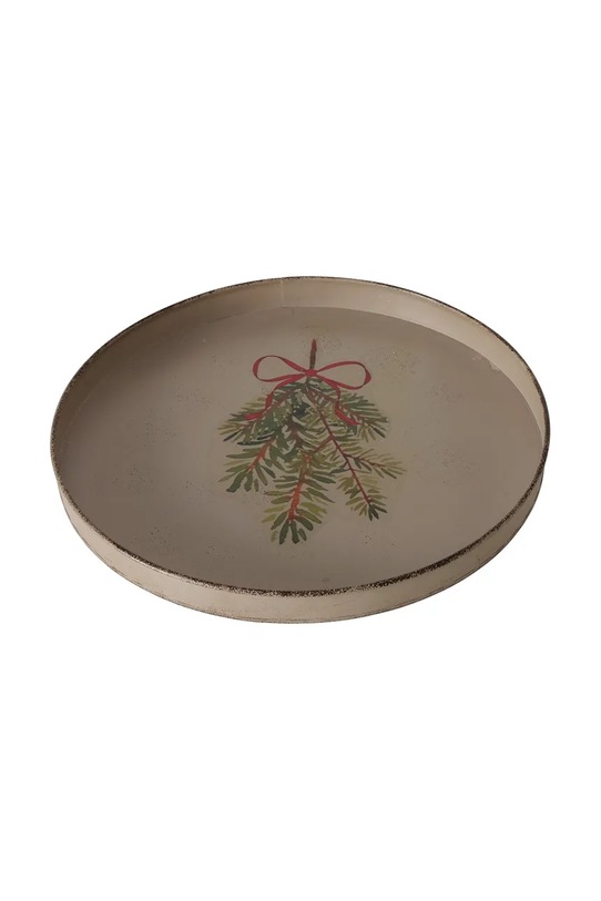 Boltze zestaw tac świątecznych Noelle 20 / 30 cm 2061621 beżowy AA00