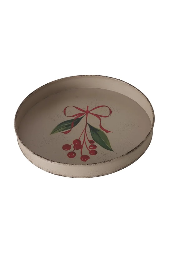 Lifestyle Boltze zestaw tac świątecznych Noelle 20 / 30 cm 2061621 beżowy