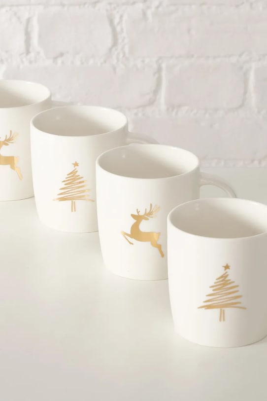 Boltze zestaw kubków Brilly 320 ml 4-pack 2061625 biały AA00