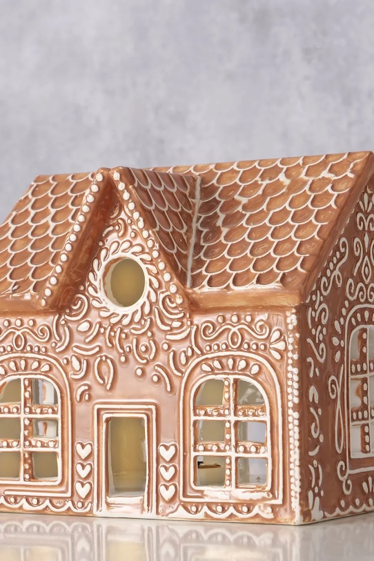 Vánoční LED lampion Boltze Gingerbread 15 cm 2059365 hnědá AA00