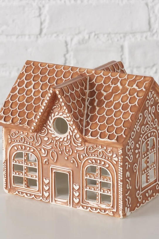 Lifestyle Boltze lampion świąteczny led Gingerbread 15 cm 2059365 brązowy