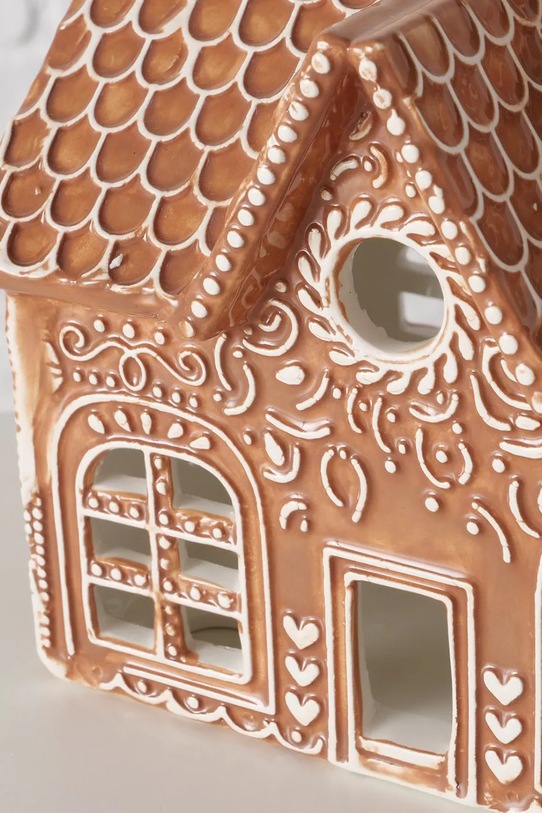 Boltze lampion świąteczny led Gingerbread 15 cm brązowy 2059365