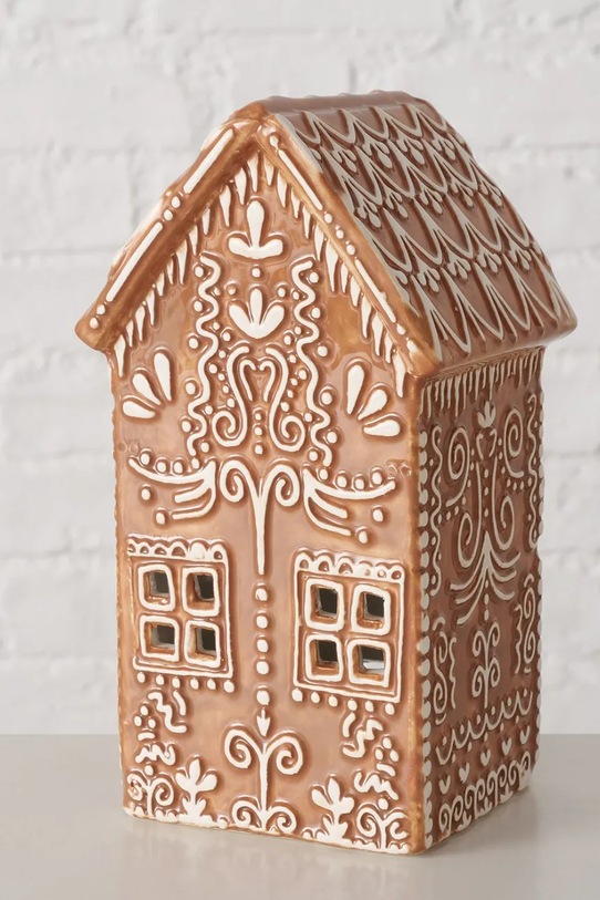 Boltze lampion świąteczny led Gingerbread 18 cm brązowy 2059364