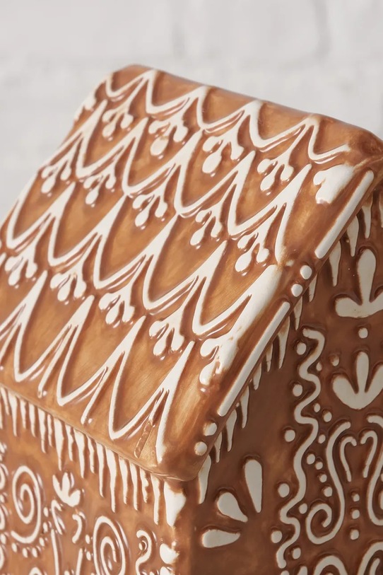 Boltze lampion świąteczny led Gingerbread 18 cm 2059364 brązowy