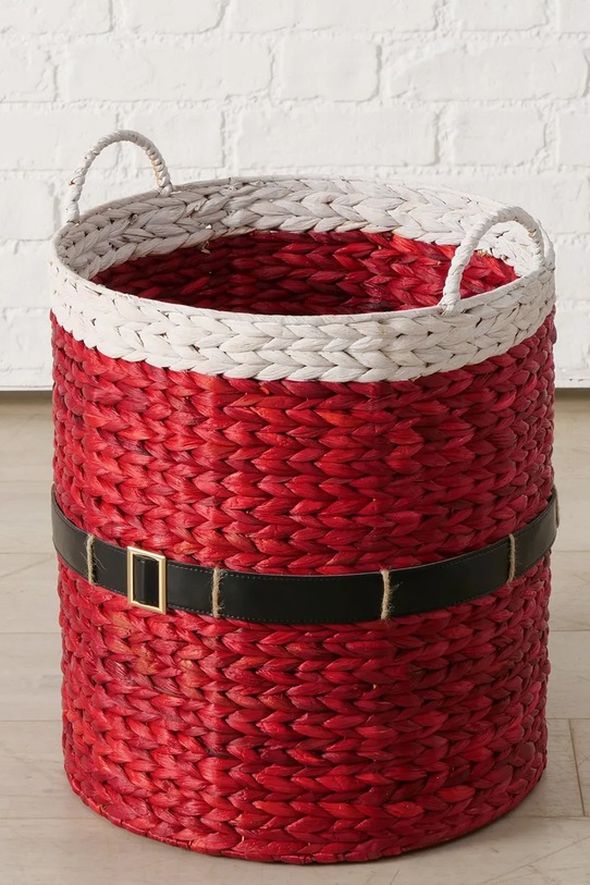 Boltze kosz do przechowywania Santa 52 x 41 cm 2068601 czerwony AA00