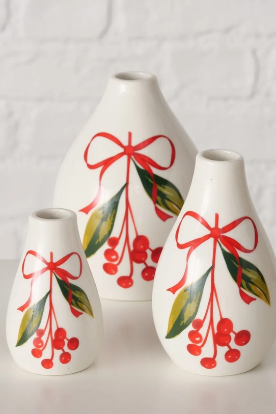 Lifestyle Διακοσμητικό βάζο Boltze Noelle 12 cm 3-pack 2060538 πολύχρωμο