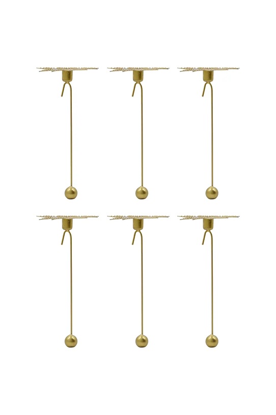House Doctor świecznik dekoracyjny wiszący HDLeaves 15,5 x 7,5 cm 6-pack żółty 257870360