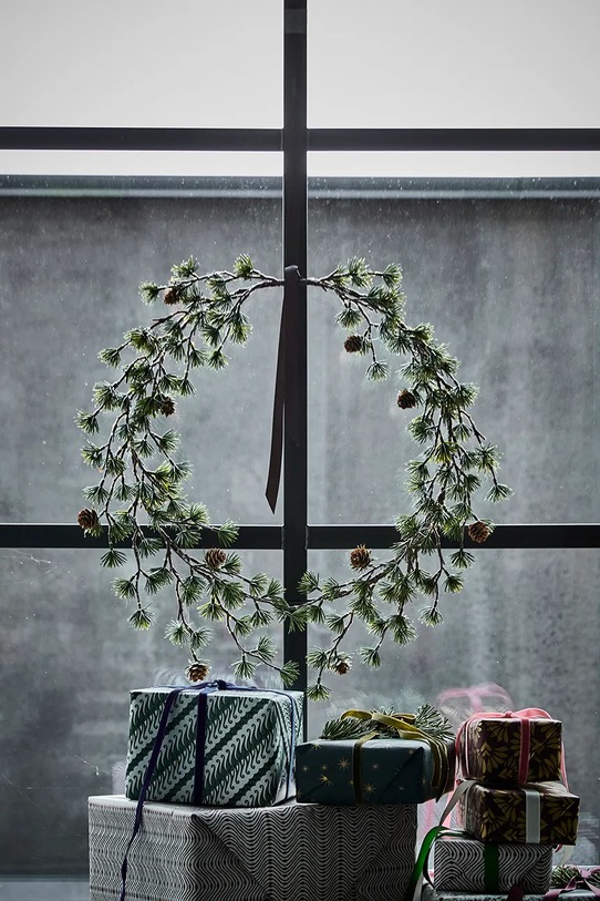 Lifestyle House Doctor wieniec świąteczny HDTorch 50 cm 267740010 zielony