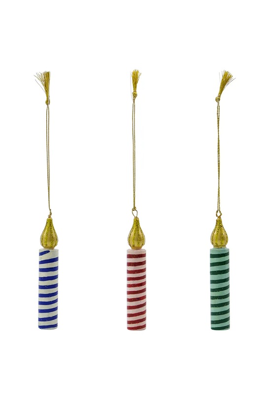 House Doctor zawieszka dekoracyjna HDJulepynt 9 x 1,5 cm 3-pack multicolor 267720004