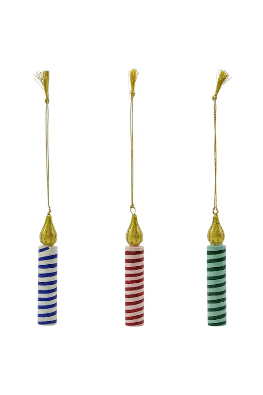House Doctor zawieszka dekoracyjna HDJulepynt 9 x 1,5 cm 3-pack multicolor 267720004