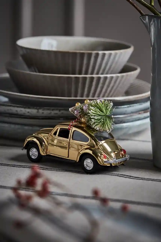 House Doctor dekoracja świąteczna HDXmas 12,5 x 8 x 5 cm żółty 208250025