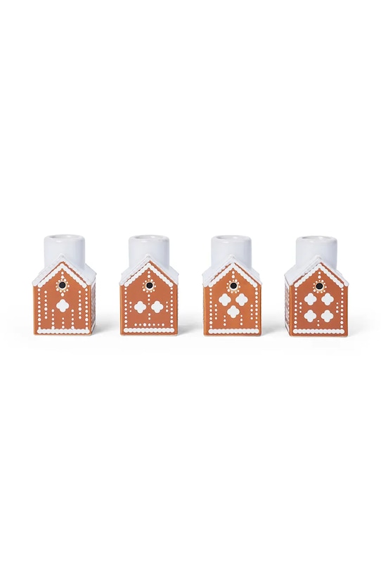 Kähler świecznik dekoracyjny Gingerbread Advent 7,5 x 5 cm 4-pack 693538 multicolor AA00