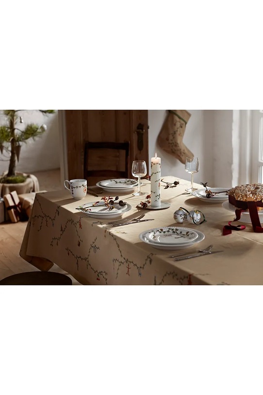 Святкова скатертина Kähler Hammershoi Christmas 150 x 220 cm 693720 білий