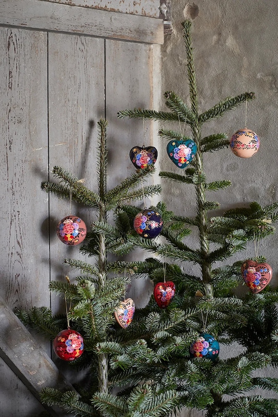 Madam Stoltz zestaw bombek choinkowych 7 cm 5-pack AL.11046 multicolor AA00