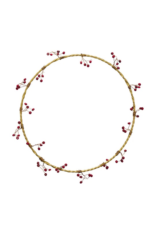 Madam Stoltz wieniec świąteczny 28 cm żółty 33708