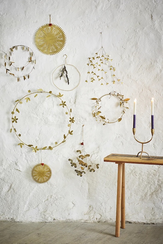 Madam Stoltz dekoracja wisząca 43 x 31 cm 30905. żółty AA00