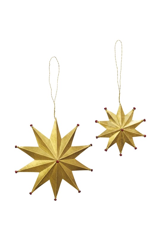 Madam Stoltz zawieszka świąteczna 11/18 cm 2-pack żółty 36805