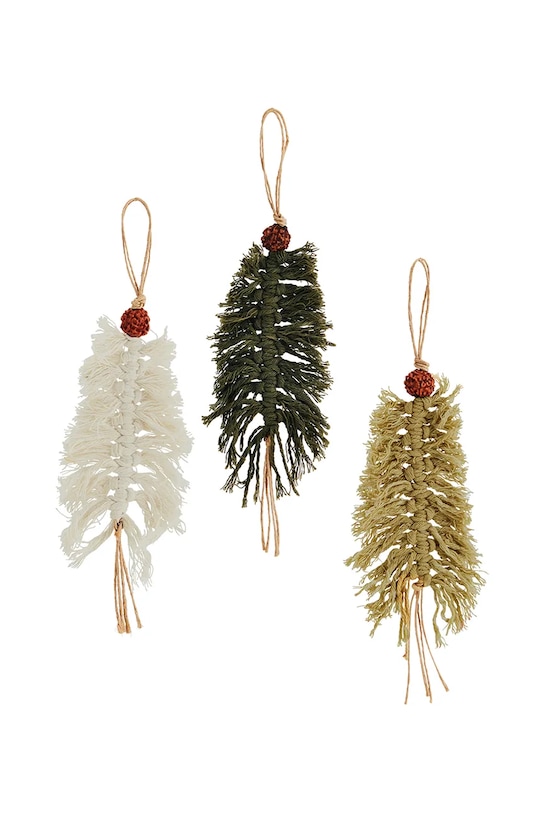 Madam Stoltz zawieszka świąteczna 20 cm 3-pack multicolor NDMS119ABC