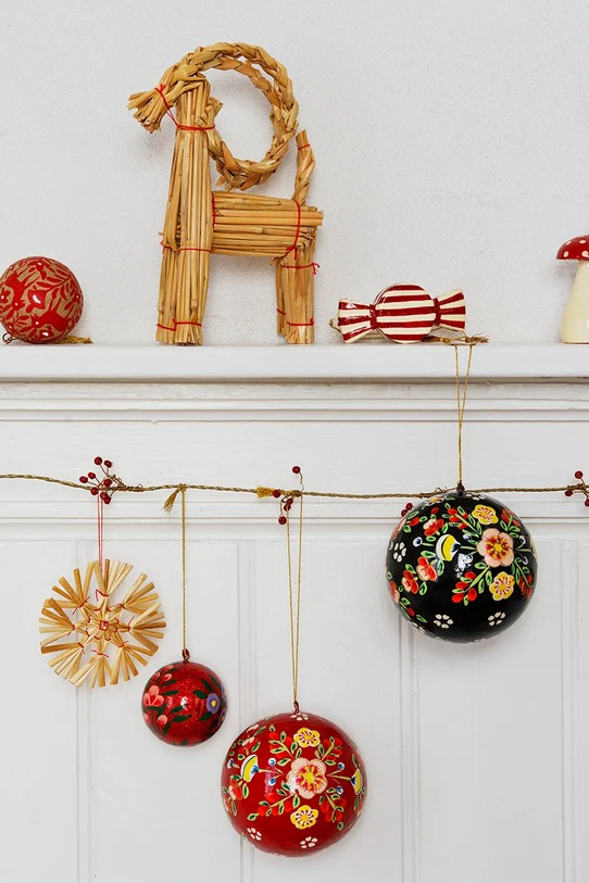 Madam Stoltz zawieszka świąteczna 9 cm 2-pack AL.11045.A multicolor AA00