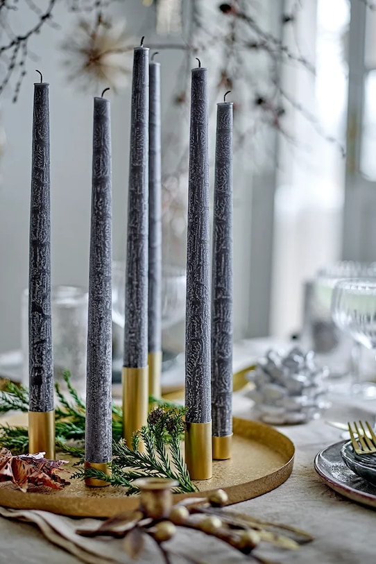 Bloomingville świecznik dekoracyjny Maxime 30 x 8 cm żółty 82068438