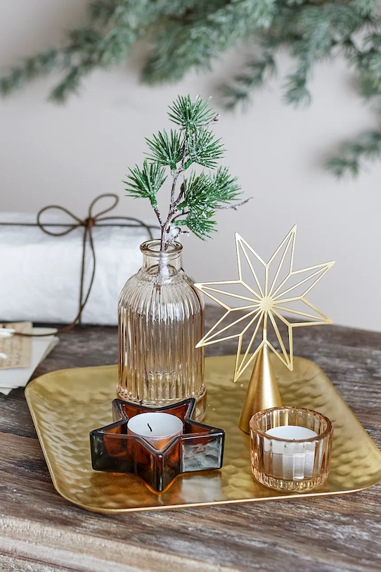 Лайфстайл Декоративный поднос Bloomingville 22 x 21 x 22 cm 82061762 жёлтый