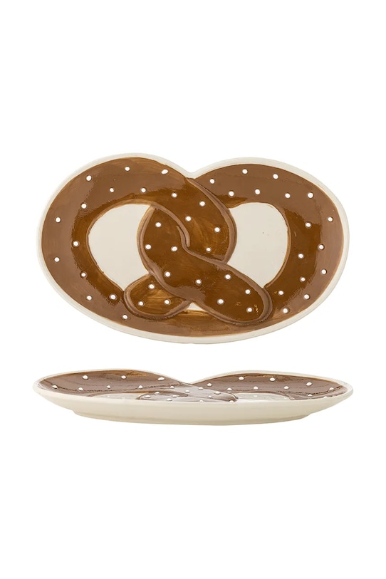 Bloomingville talerz do serwowania Treats 23,5 x 2,5 x 14 cm brązowy 82062884