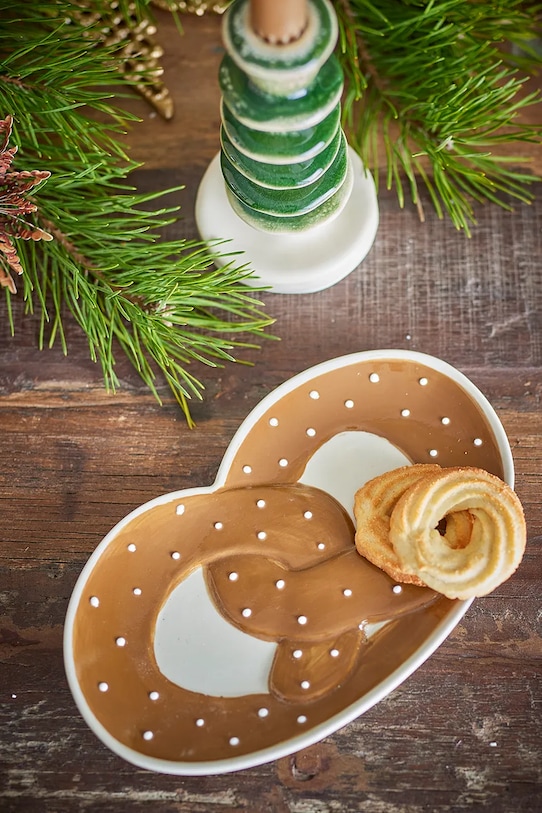 Bloomingville talerz do serwowania Treats 23,5 x 2,5 x 14 cm brązowy 82062884