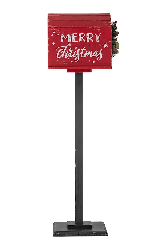 Bloomingville skrzynka pocztowa Carlo Deco 26 x 82 x 18 cm 82061756 czerwony AA00