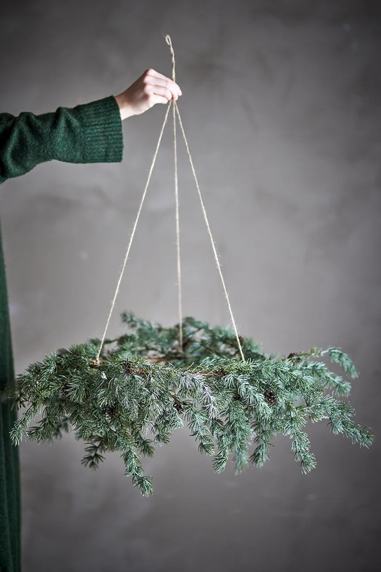 Lifestyle Bloomingville wieniec świąteczny Cedar Wreath 70 x 8 cm 82072375 zielony