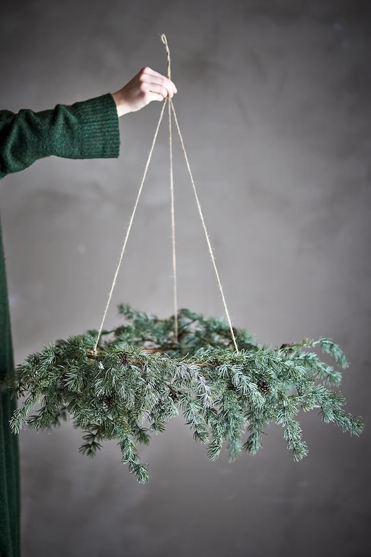 Lifestyle Bloomingville wieniec świąteczny Cedar Wreath 70 x 8 cm 82072375 zielony