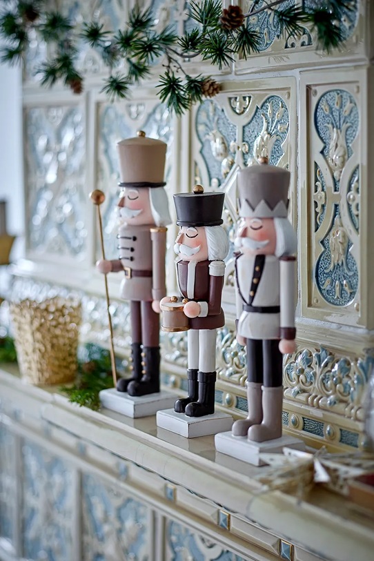 Bloomingville dziadek do orzechów 3-pack 82072144 beżowy AA00