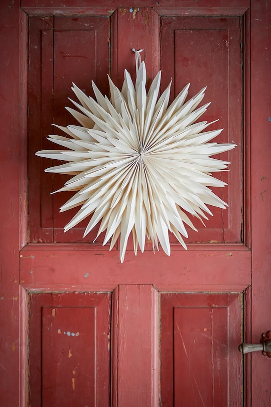 Lifestyle Bloomingville dekoracja świąteczna led Elijas Star 50 x 15 cm 82068561 beżowy