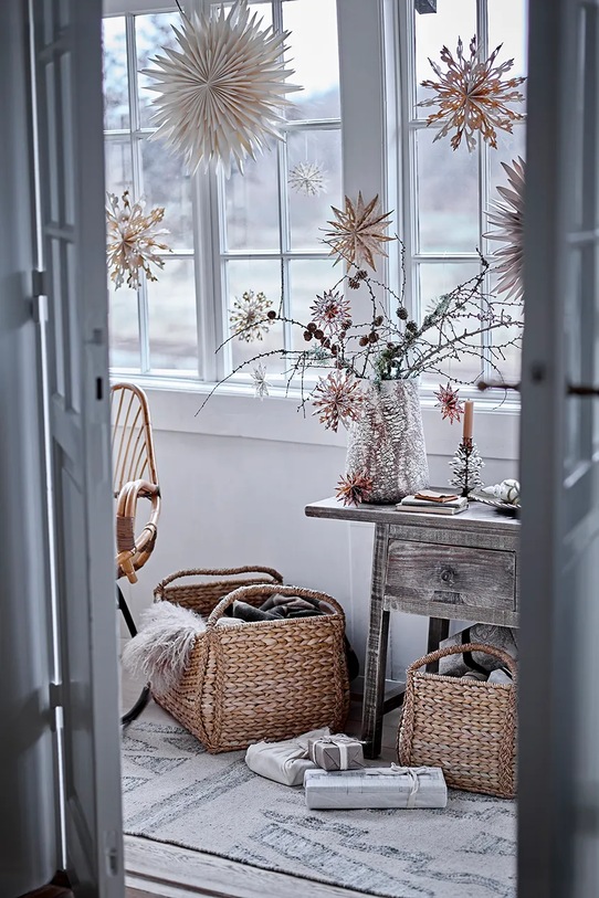 Bloomingville dekoracja świąteczna led Elijas Star 50 x 15 cm beżowy 82068561