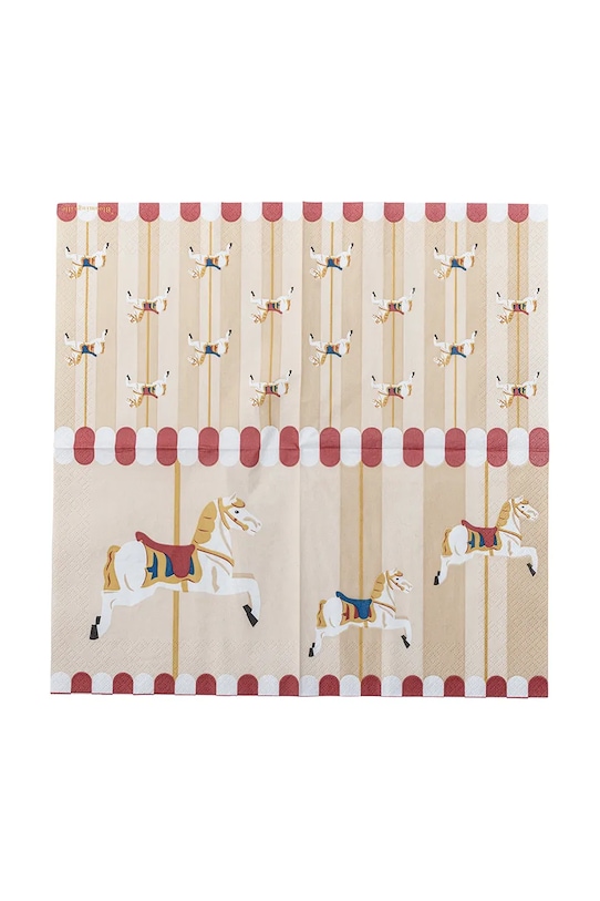 Lifestyle Bloomingville zestaw serwetek papierowych Merry-go-round 33 x 33 cm 20-pack 82062899 multicolor
