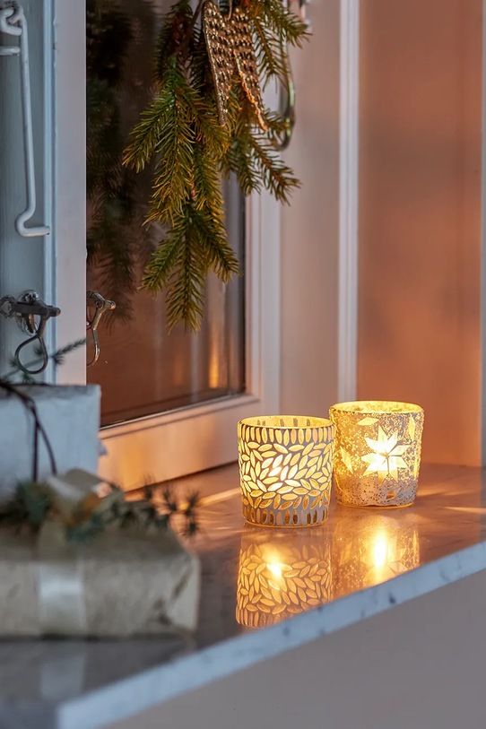 Lifestyle Bloomingville świecznik dekoracyjny 6,5 x 7,5 cm 2-pack 82068428 zielony